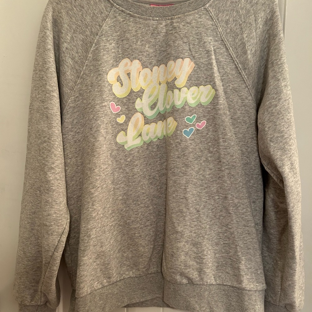 Stoney Clover Lane Heather Gray Crew Neck Sweater
